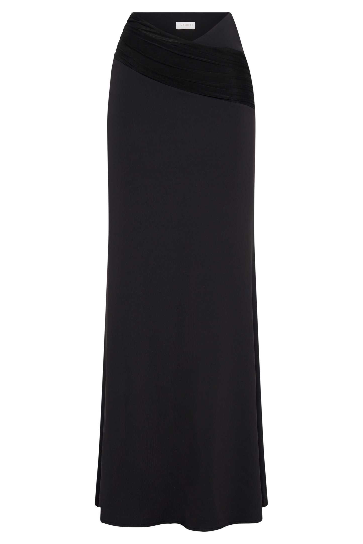 Jupe Maxi Jules en Nylon et Maille Recyclées - Noir