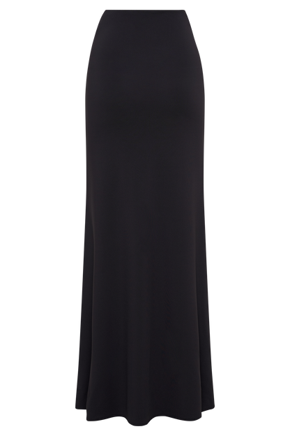 Jupe Maxi Jules en Nylon et Maille Recyclées - Noir