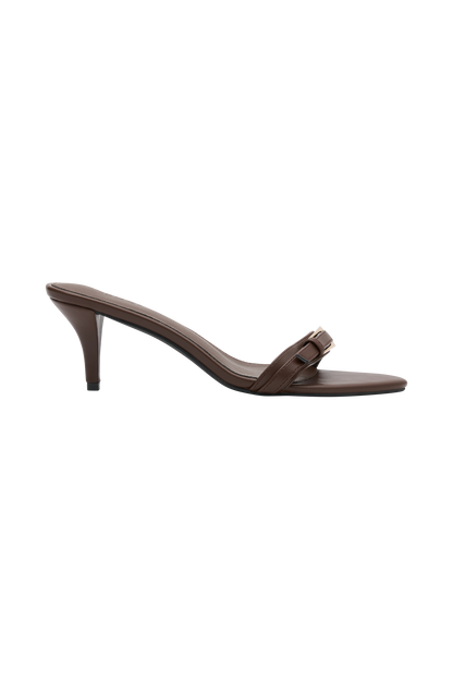 Marieanne, talons hauts à boucle - Chocolat