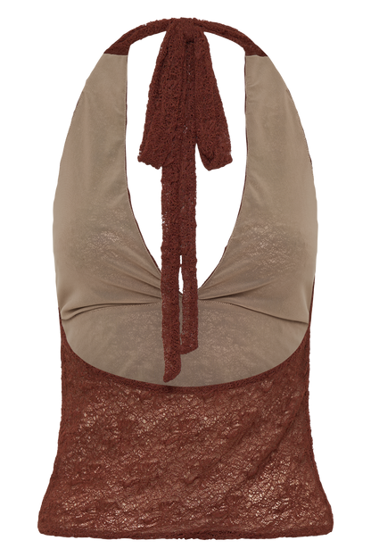 Halter en dentelle transparente Asher - Chilli