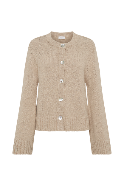 Cardigan bouclé surdimensionné Moira - Blé