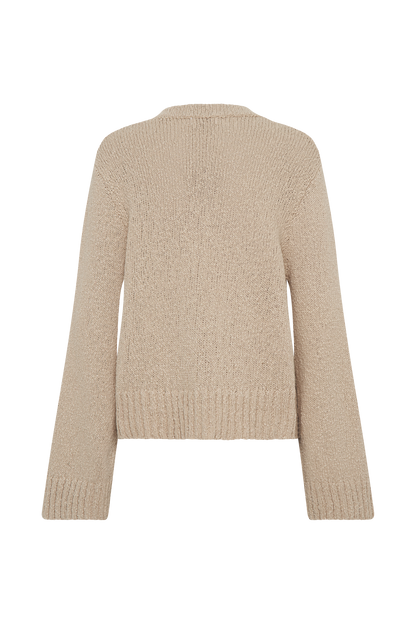 Cardigan bouclé surdimensionné Moira - Blé
