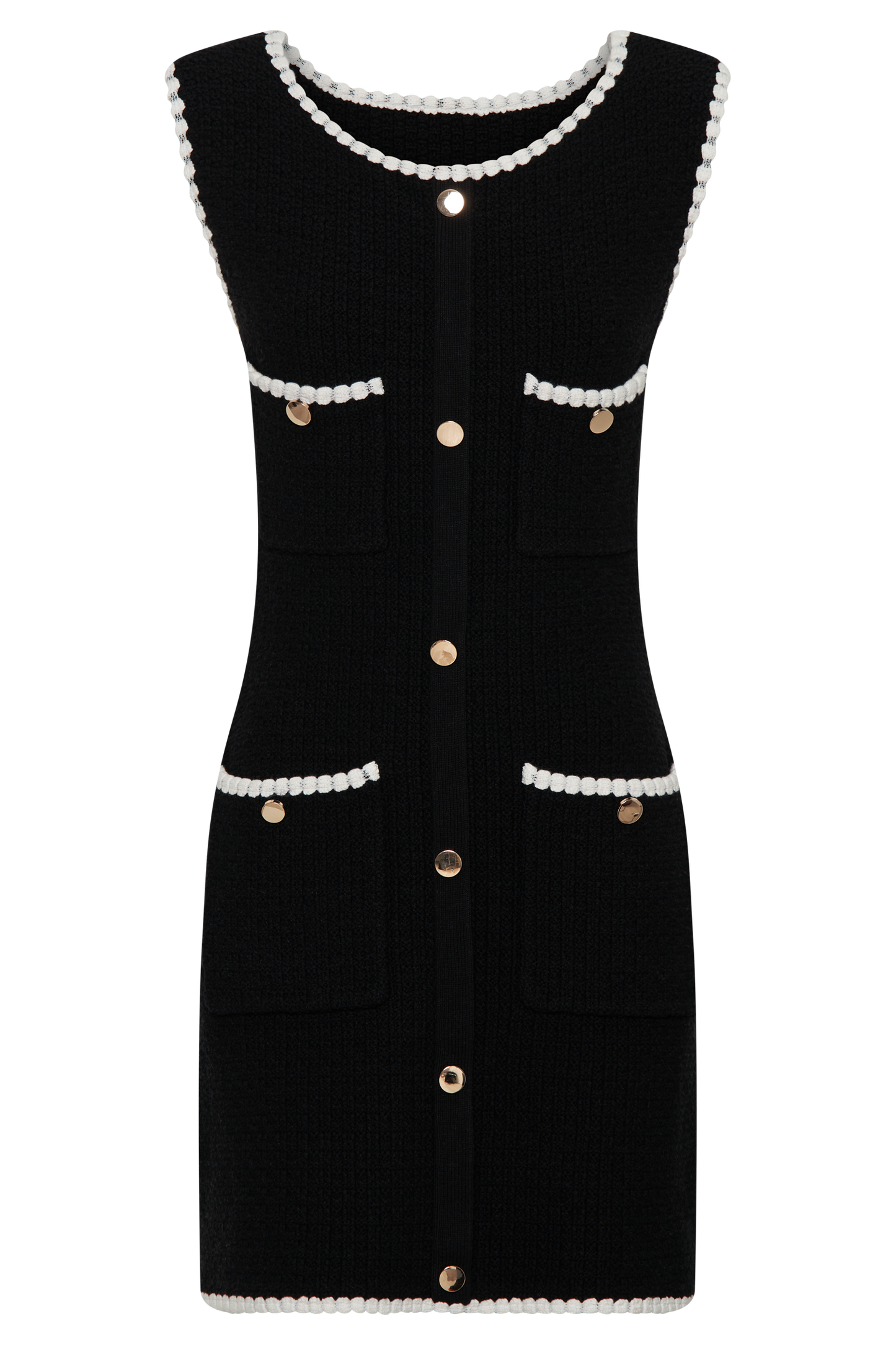 Mini-robe en tricot contrastée Mia - Noir/Blanc