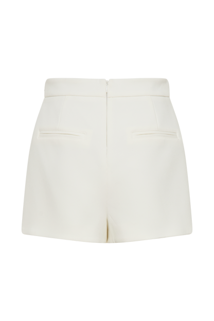 Jupe-short Celene avec boucle - Ivoire