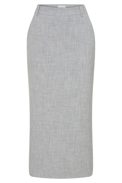 Jupe mi-longue Ambrose - Gris anthracite chiné