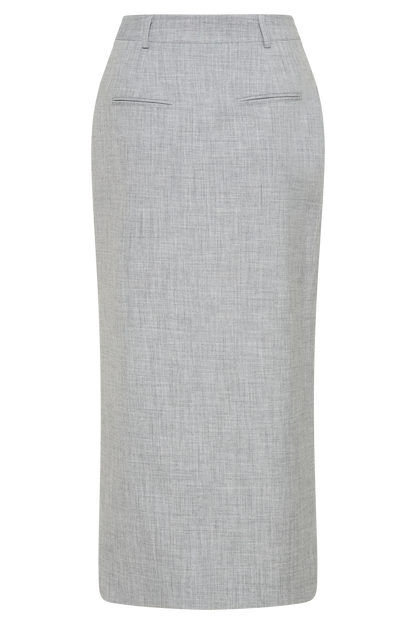 Jupe mi-longue Ambrose - Gris anthracite chiné