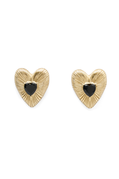 Boucles d'oreilles Amore en forme de cœur - Or