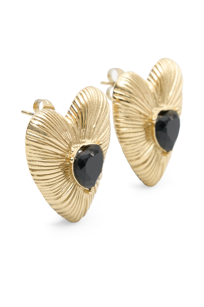 Boucles d'oreilles Amore en forme de cœur - Or