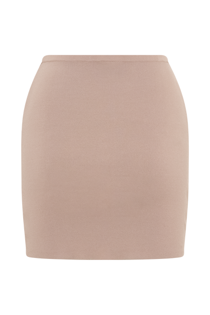 Jupe mini en tricot Klara - Taupe