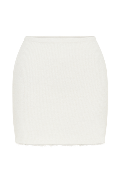 Jupe mini en tricot doux Baxter - Ivoire