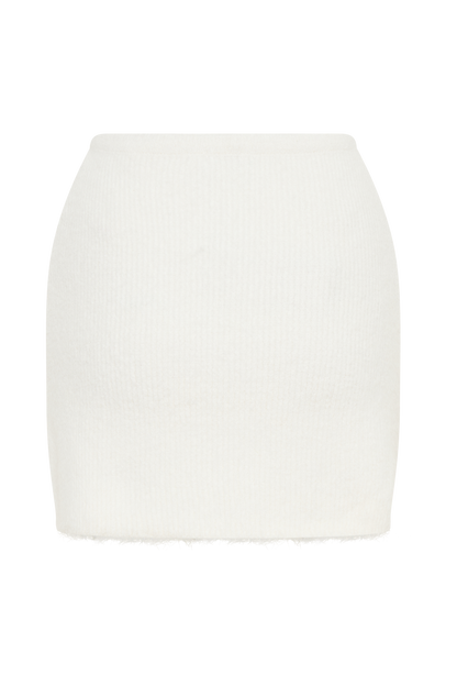Jupe mini en tricot doux Baxter - Ivoire