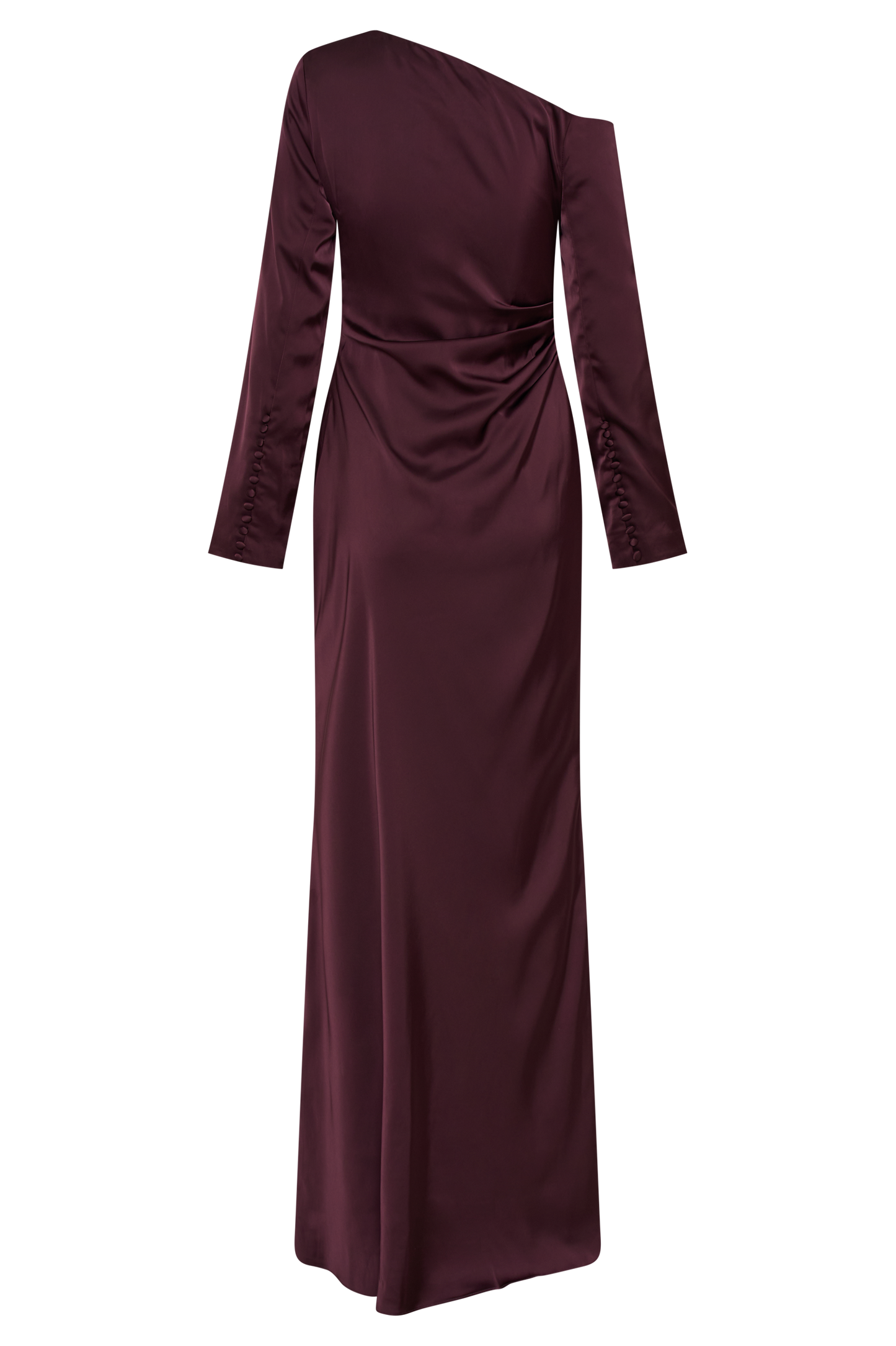 Avery Robe Maxi à Manches Longues - Prune