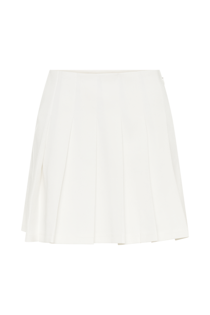 Jupe mini plissée en coton Julianna - Blanc