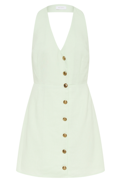 Mini-robe en lin Lorraine à porter en bandoulière - Menthe