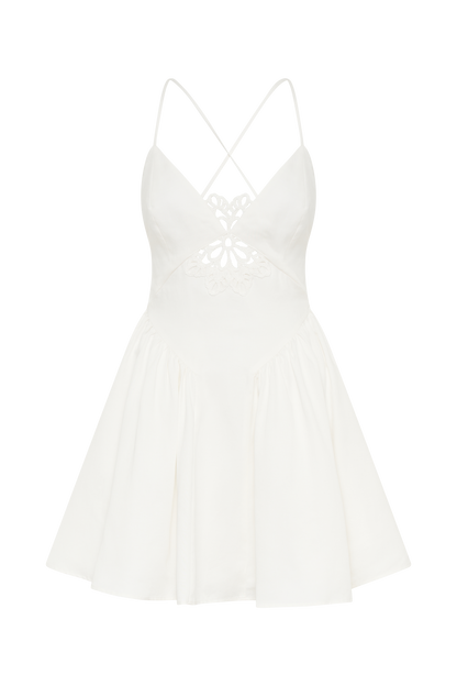 Mini-robe en coton Muriel avec crochet - Blanc