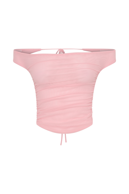 Top court en maille Brooklyn - Rose bonbon