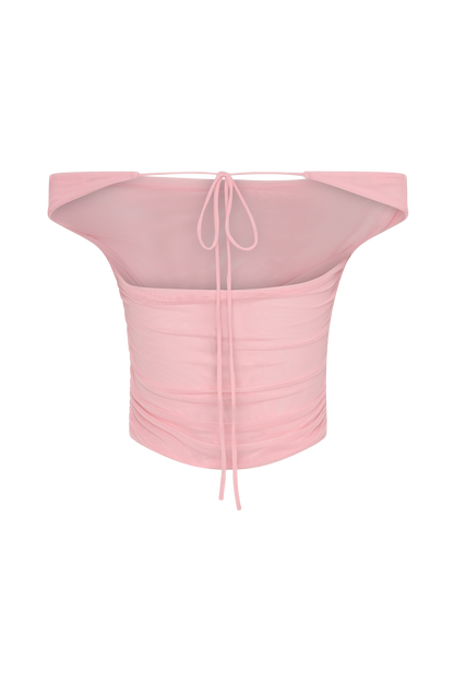 Top court en maille Brooklyn - Rose bonbon