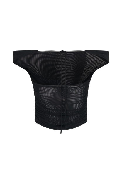 Top court en maille Brooklyn - Noir