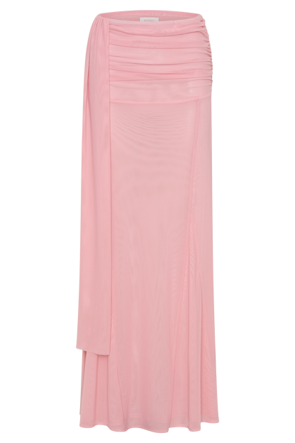 Jupe Maxi en Maille Arna - Rose Bonbon