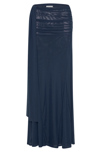Jupe Maxi en Maille Arna - Bleu Nuit