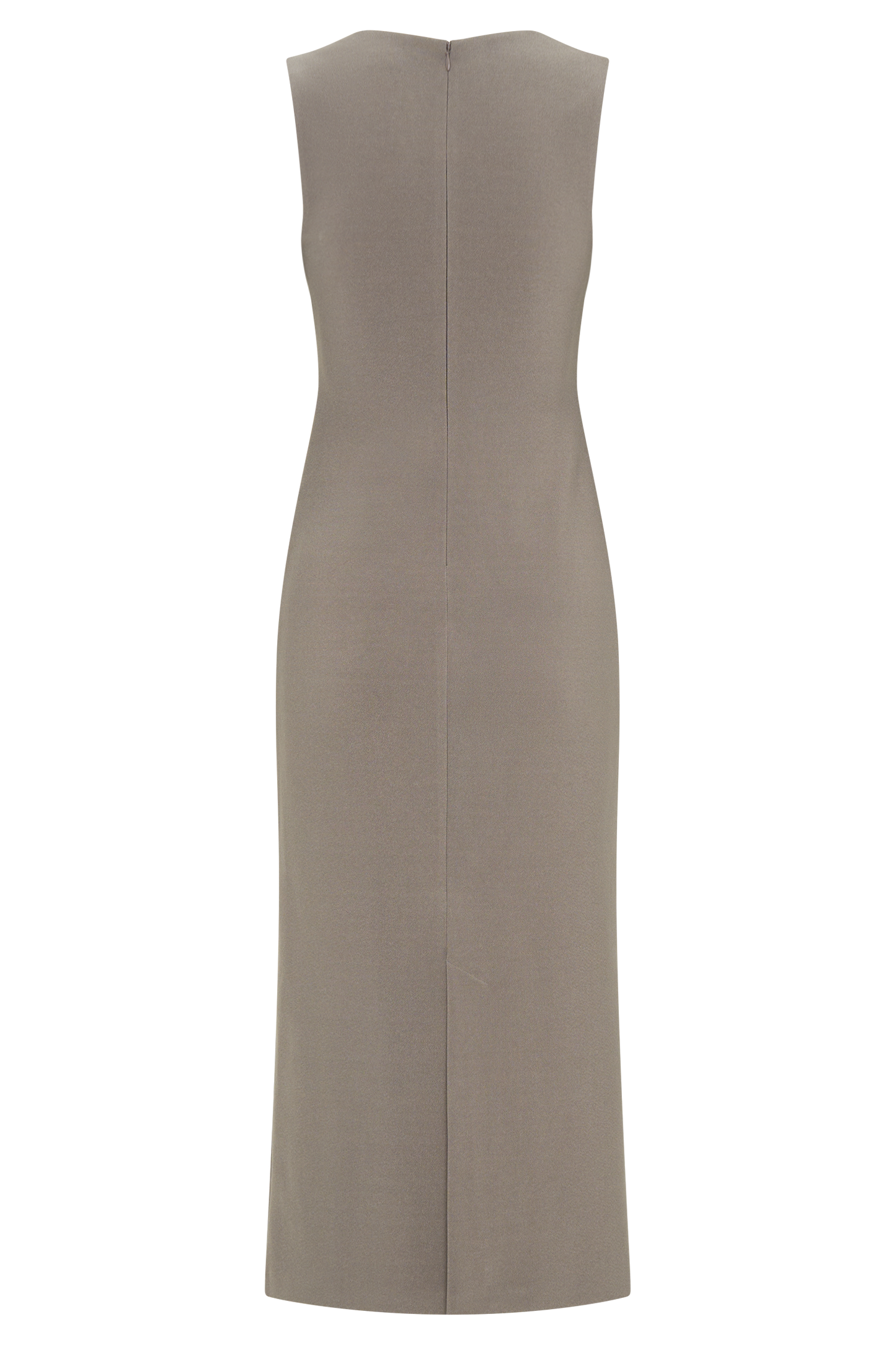 Robe midi en crêpe Frida - Gris fumé