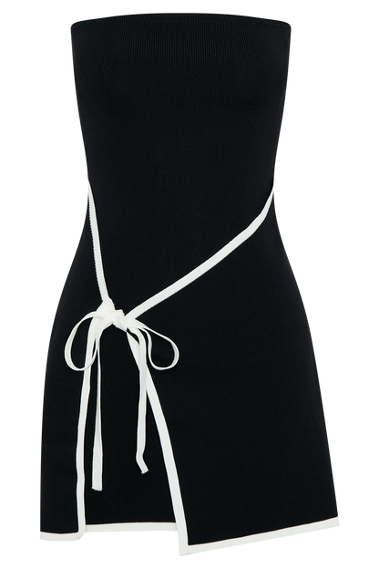 Rian Mini-robe en tricot sans bretelles - Noir