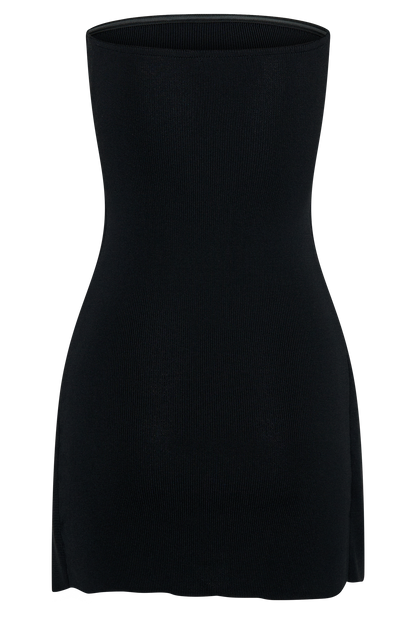 Rian Mini-robe en tricot sans bretelles - Noir