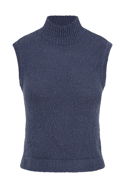 Top en tricot sans manches Azalea - Gris acier