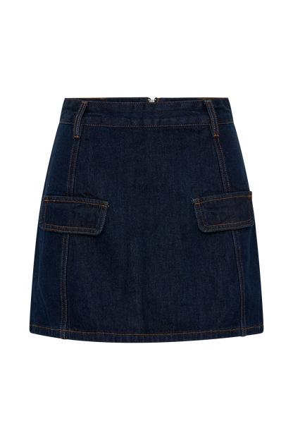 Rosalyn Mini Jupette en Jean - Bleu Indigo