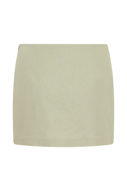 Ciara Mini-short en lin - Basil