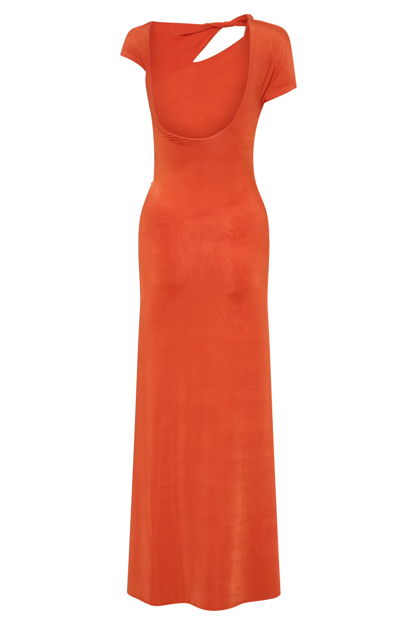 Robe Maxi Kaida Étroite avec Accroches - Orange Brûlé