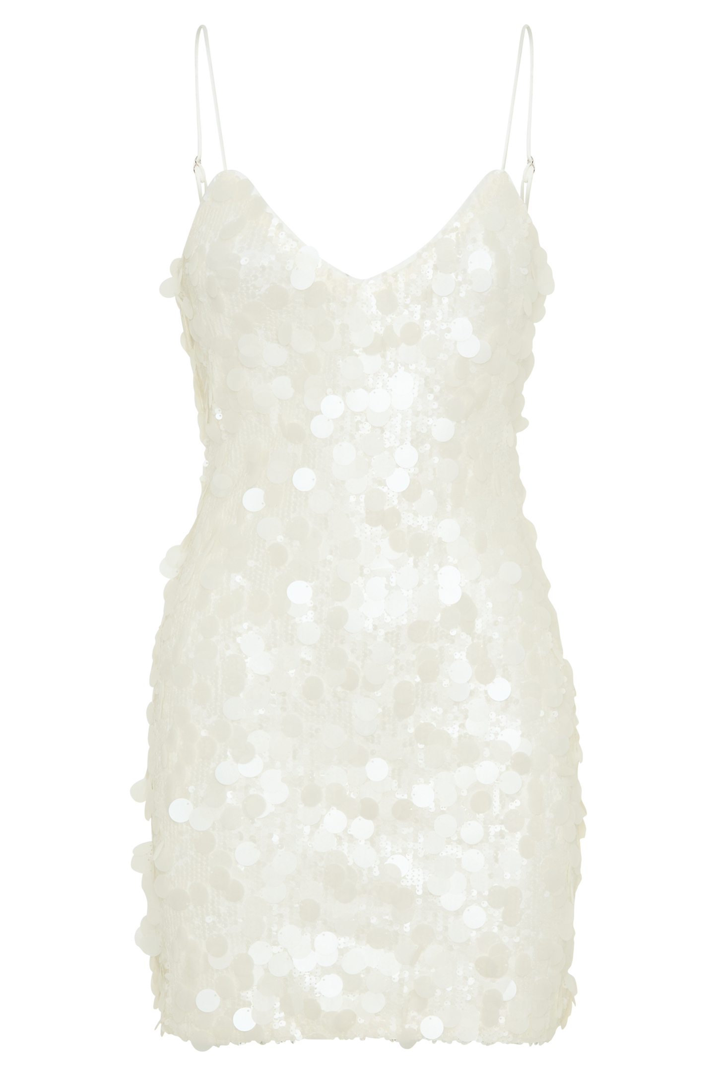 Robe mini Romilly à paillettes - Ivoire