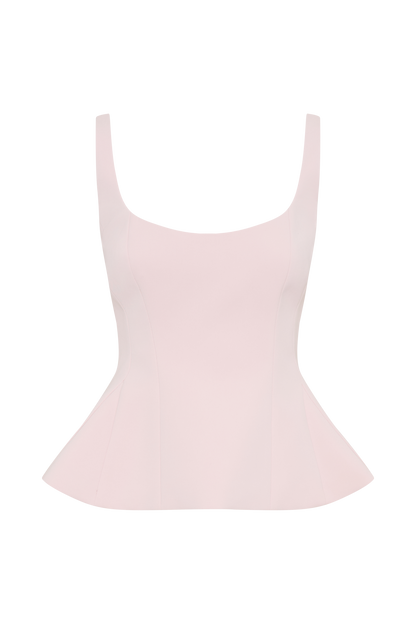 Top à peplum Korrie - Rose poudré