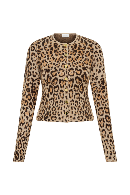Cardigan en tricot Marissa - Motif léopard