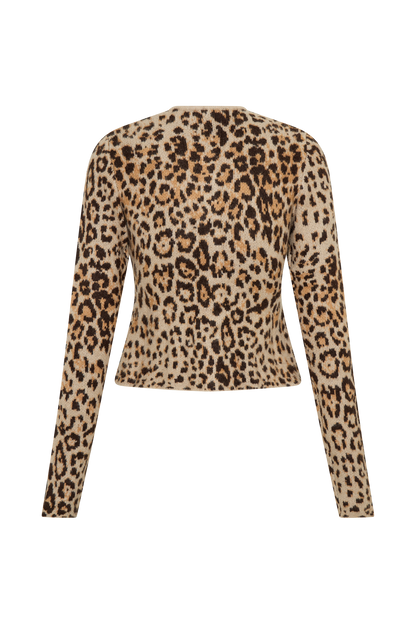 Cardigan en tricot Marissa - Motif léopard