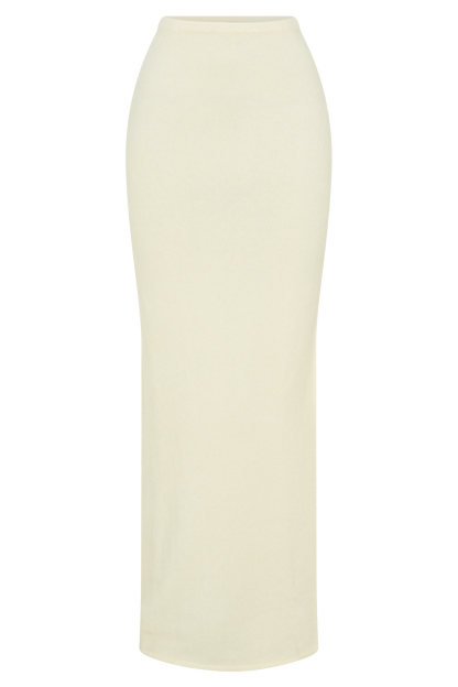Jupe Maxi Tricot Elise - Ivoire Marbré