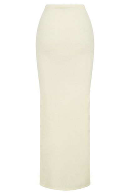 Jupe Maxi Tricot Elise - Ivoire Marbré