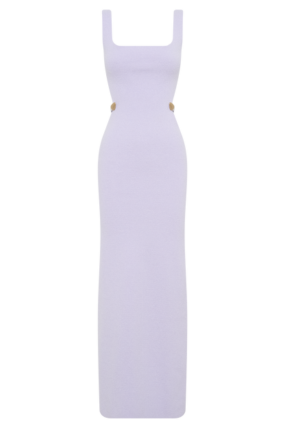 Robe Maxi Tricotée à Découpes Alysanne - Lilas