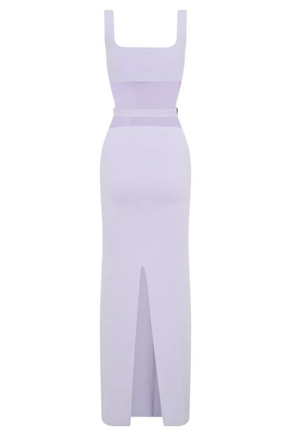 Robe Maxi Tricotée à Découpes Alysanne - Lilas