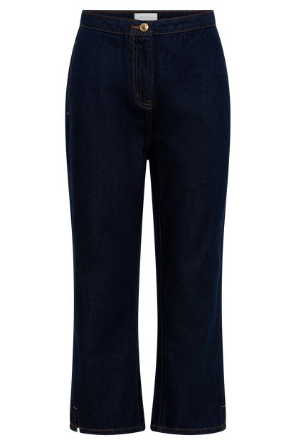 Pantalon capri en jean Hudson - Bleu indigo