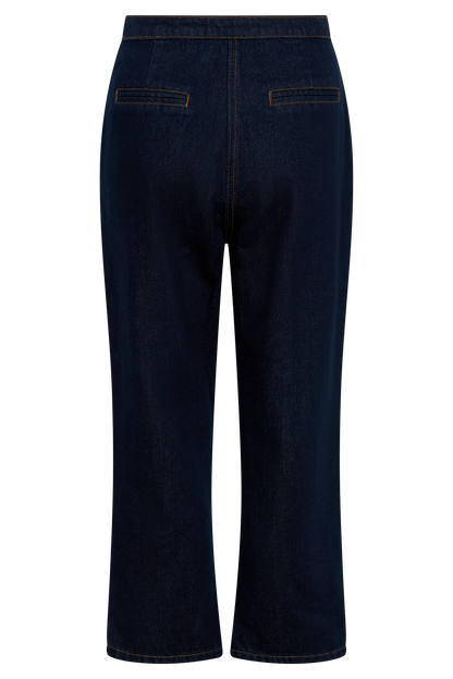 Pantalon capri en jean Hudson - Bleu indigo