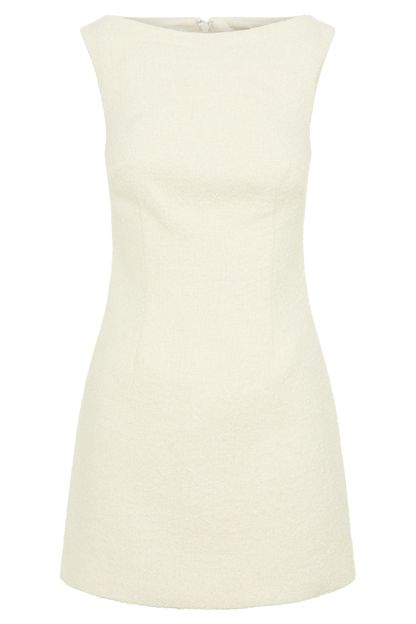 Mini-robe en bouclette texturée Angela - Ivoire