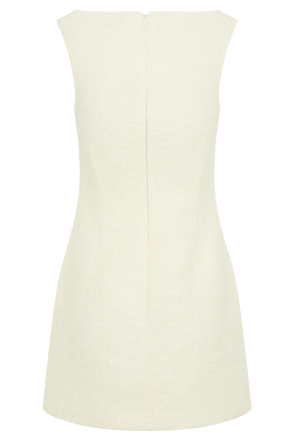 Mini-robe en bouclette texturée Angela - Ivoire