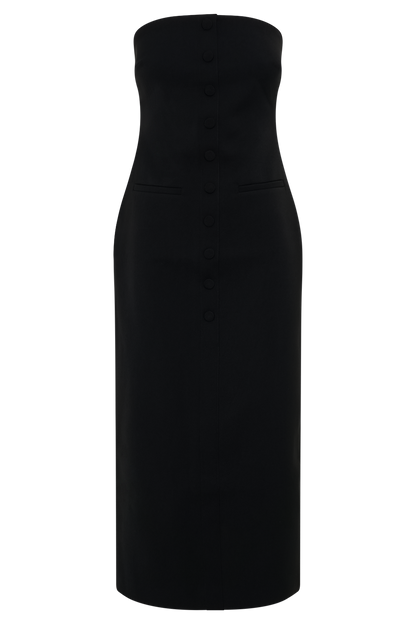 Robe midi sans bretelles Sussan - Noir