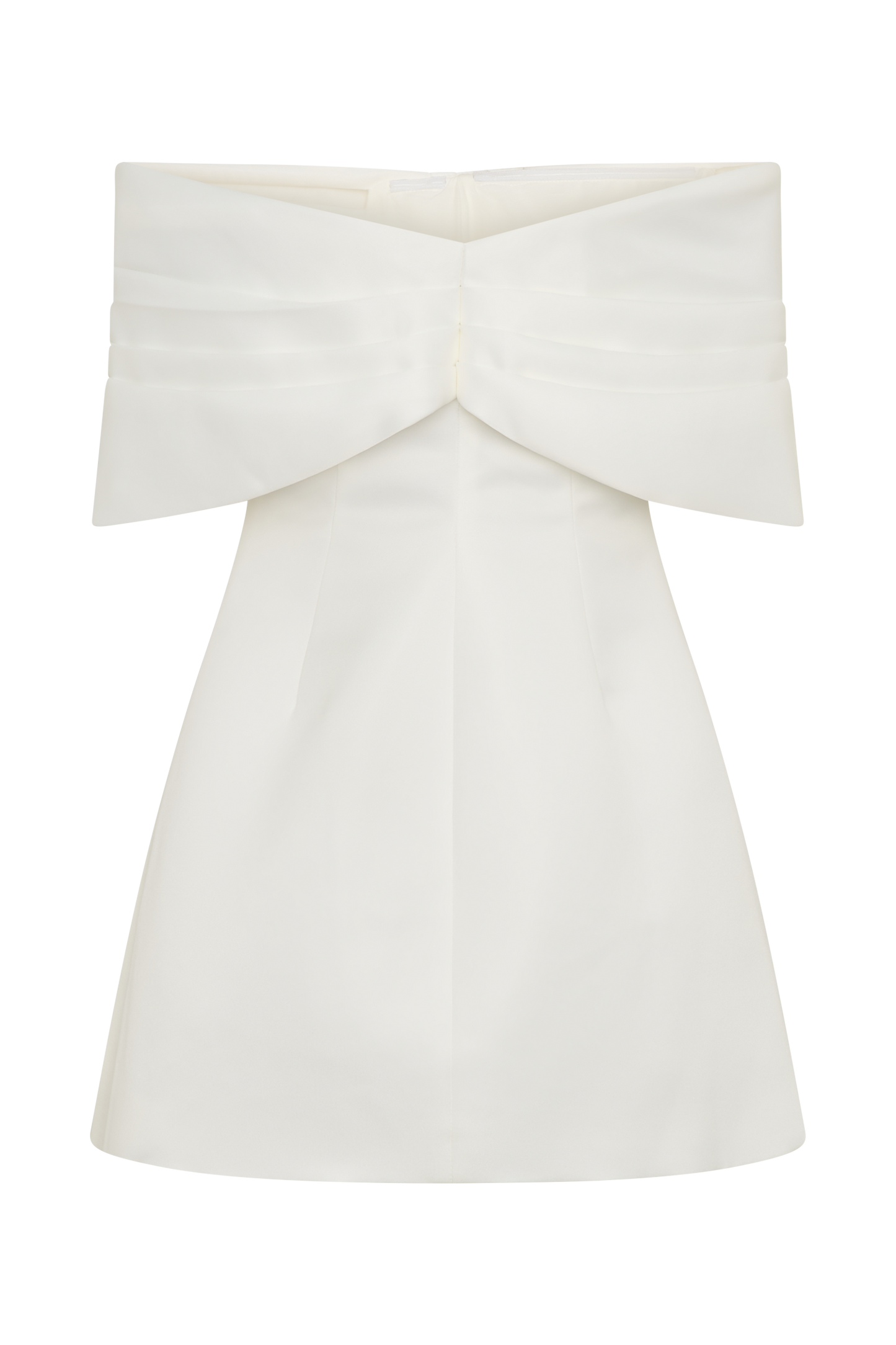 Robe mini Gloria à épaules dénudées et drapée - Blanche