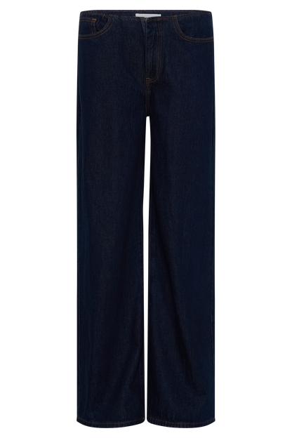 Jeans en jean taille mi-hauteur Caitlin - Bleu indigo