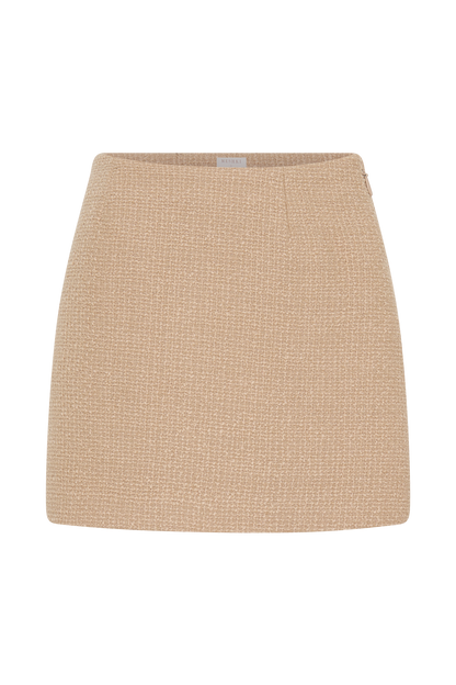 Jupe mini bouclée Camilla - Taupe clair