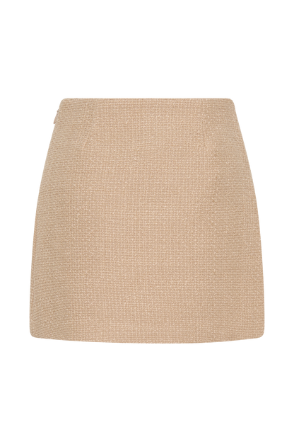 Jupe mini bouclée Camilla - Taupe clair