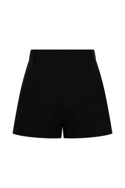 Shorts en lin Massima - Noir