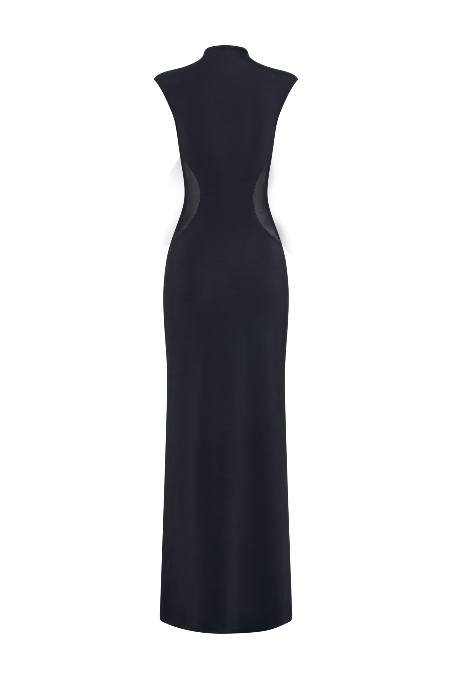 Robe Maxi Massie en Jersey et Maille - Noir